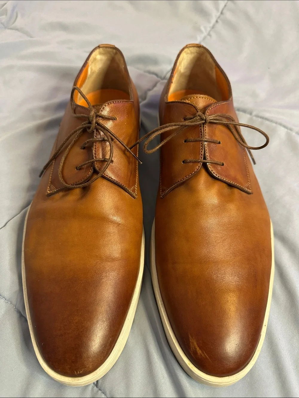Santoni Brown Leather  Sneakers  shoes Men’s   2491   15 D 13